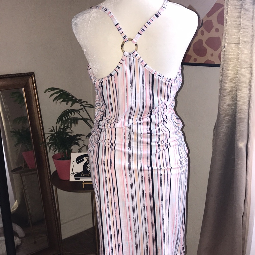 Striped Summer Tank Dress Size Large